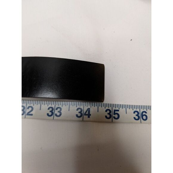 Vintage St. John Black Italian Leather Two Tone Rectangle Buckle Belt, S main image 5